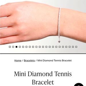 Ring Concierge diamond half mini tennis bracelet in 14K white gold